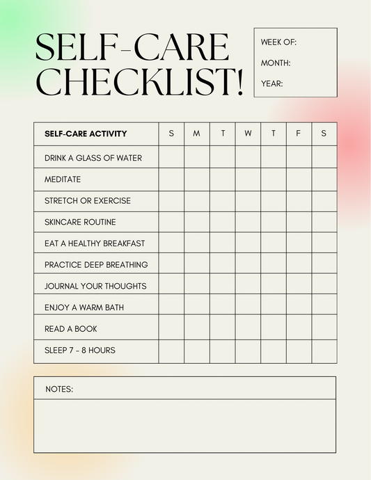 Self care journal