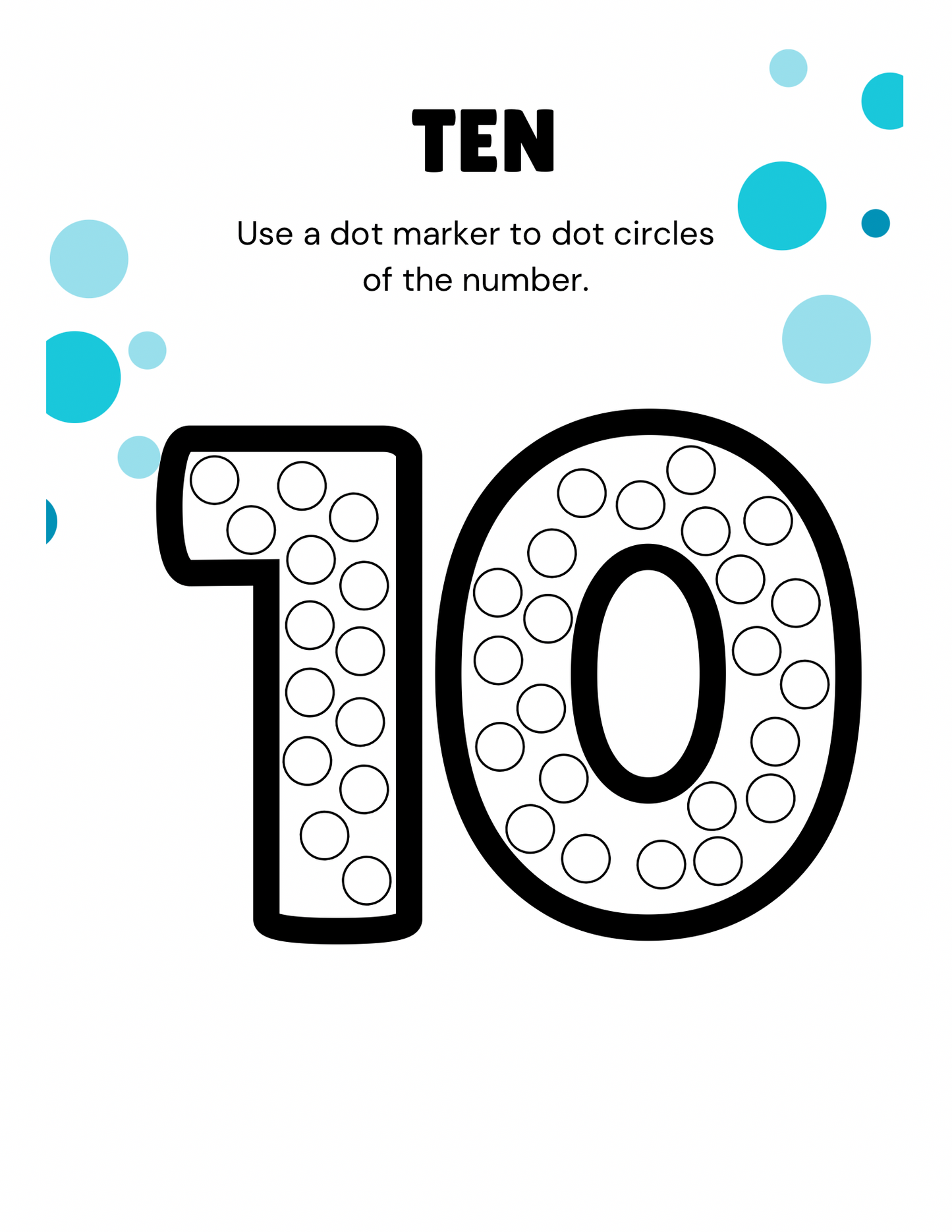 Dot the number