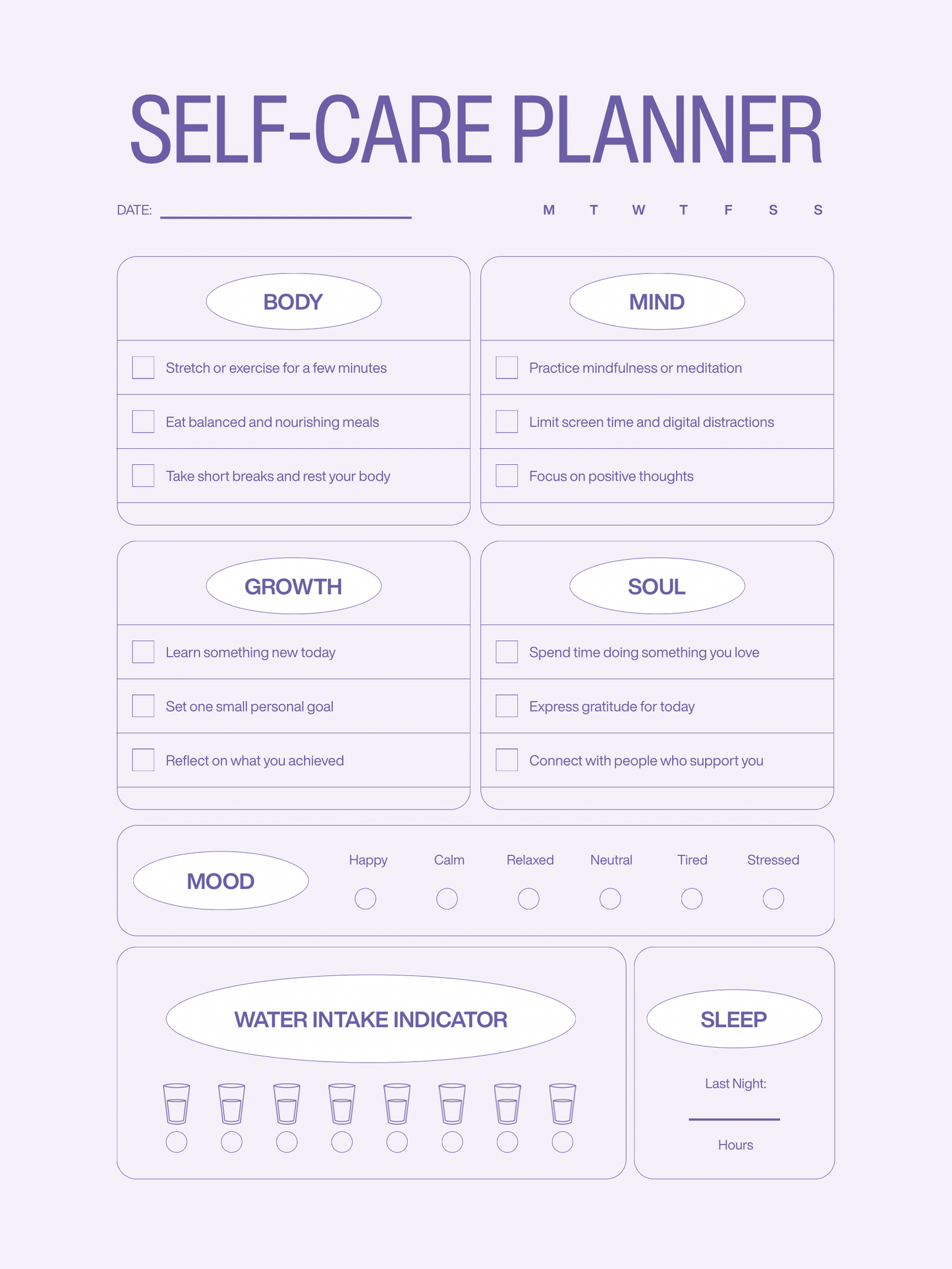 Self care journal