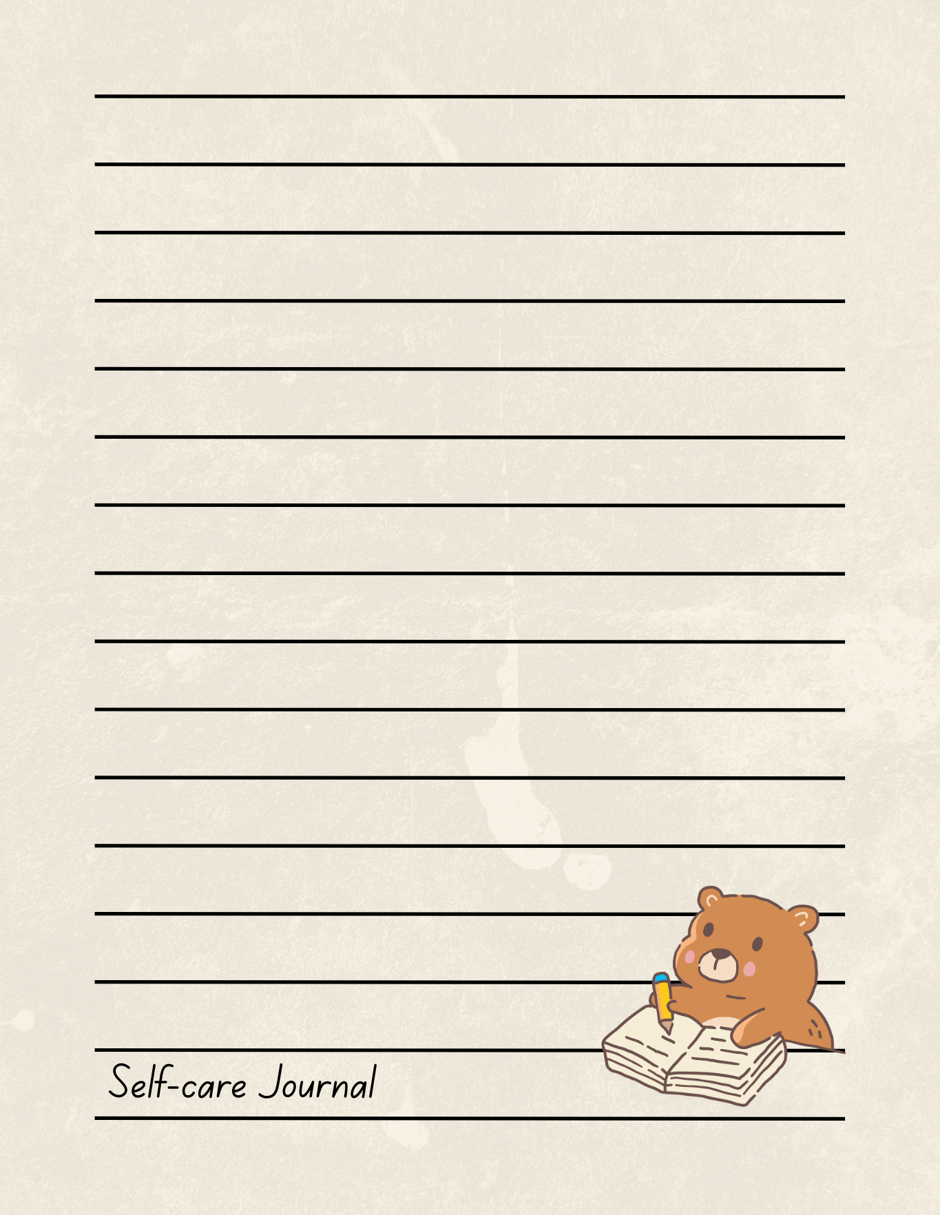 Self care journal